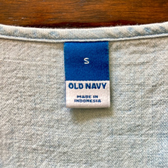 Old Navy Fit & Flare Chambray Mini Dress Sz Small - Picture 5 of 6